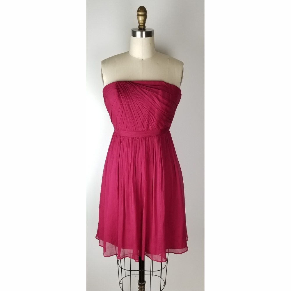 J Crew Dress Silk Chiffon Dress - Size 0
